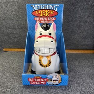 Vintage Horse 1994 COOKIE JAR MAKES NEIGHING SOUND WHEN OPENED NEW!